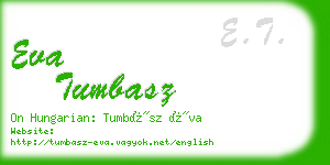 eva tumbasz business card